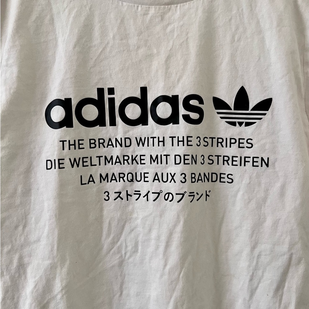 adidas THE BRAND WITH THE 3 STRIPES tee